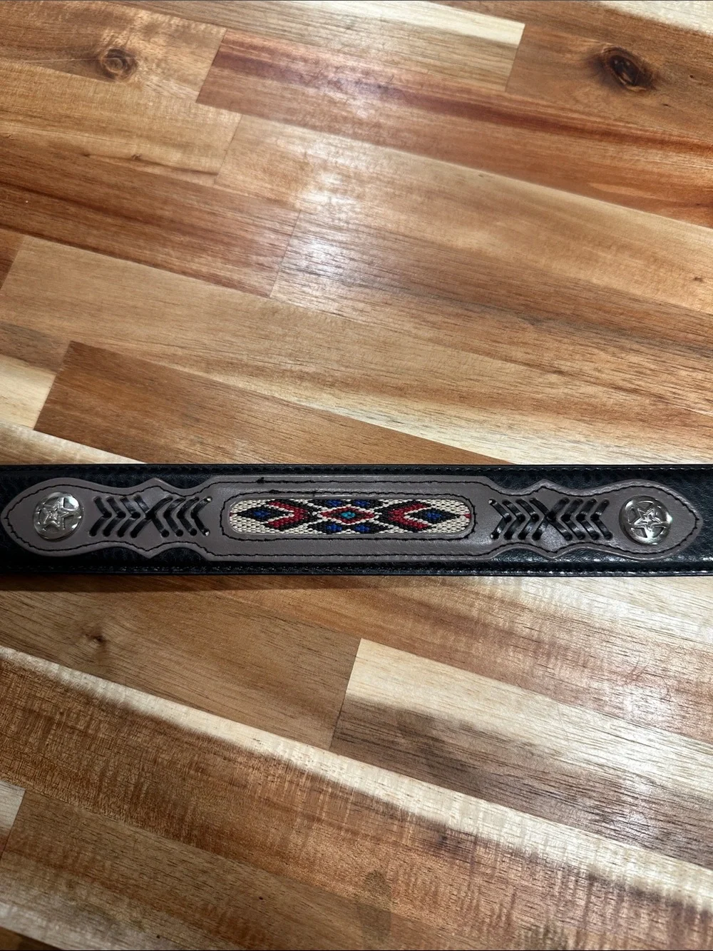 Classic Black Leather Men's Belt with Engraved Silver Buckle 449